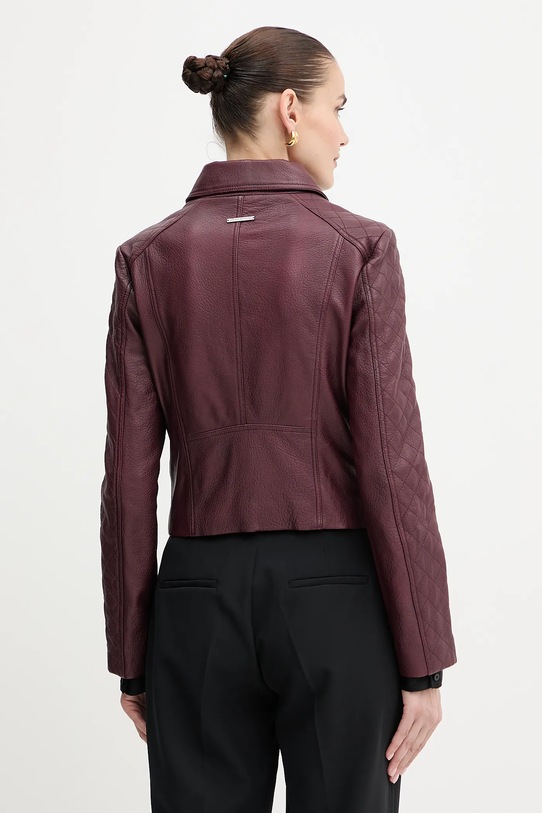 Odzież Armani Exchange kurtka skórzana XW000654.AF16212 bordowy