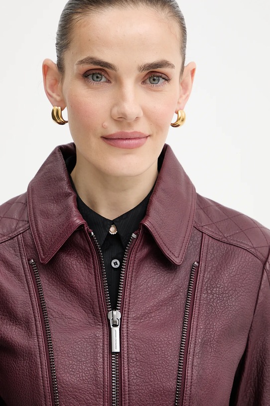 Armani Exchange kurtka skórzana bordowy XW000654.AF16212