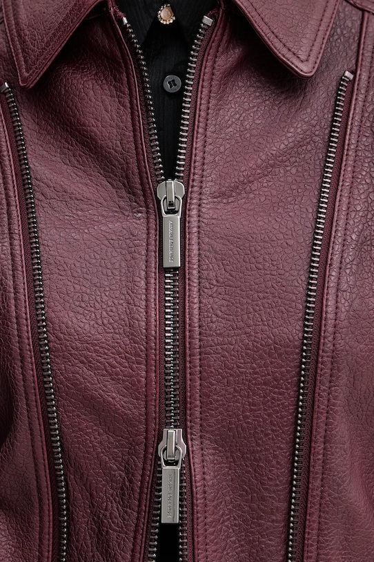 Armani Exchange kurtka skórzana XW000654.AF16212 bordowy
