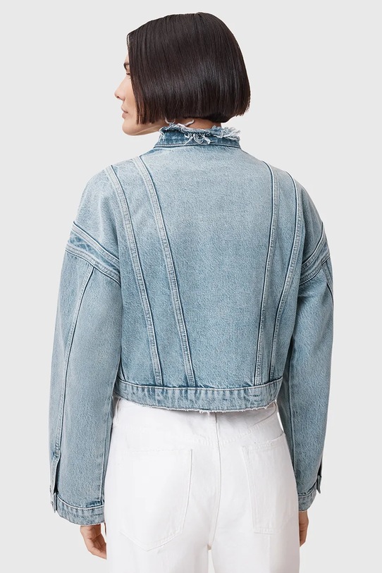 AllSaints kurtka jeansowa bawełniana SONNY niebieski W062OC