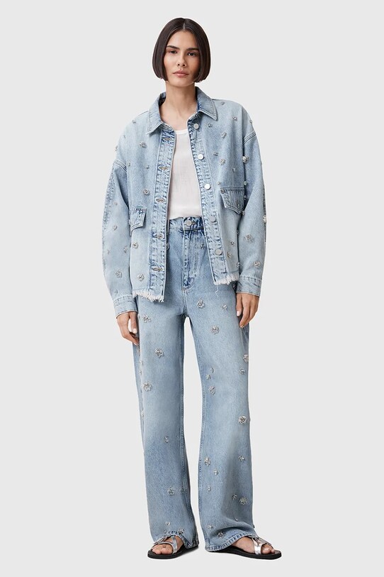 AllSaints kurtka jeansowa bawełniana HETTIE W106PC