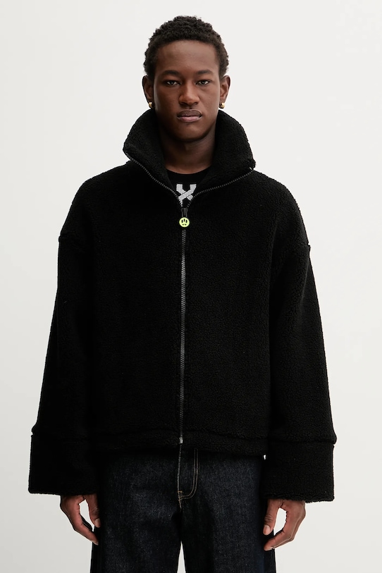 Fleecová mikina Barrow F5BWWOJK102 černá AW25