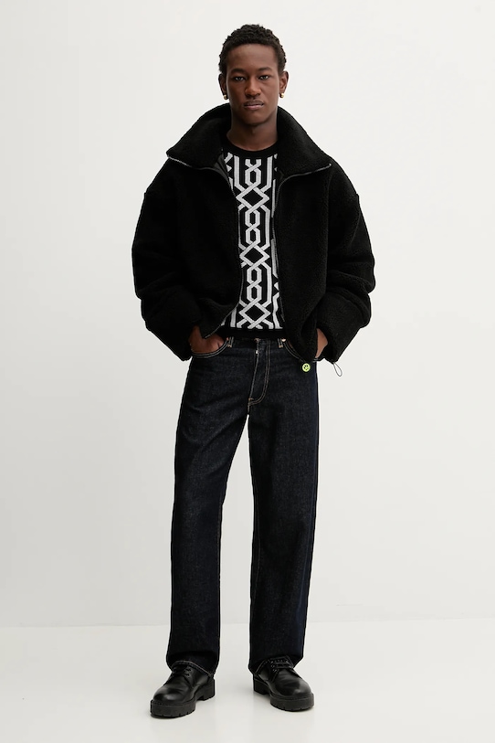 Fleecová mikina Barrow F5BWWOJK102 černá