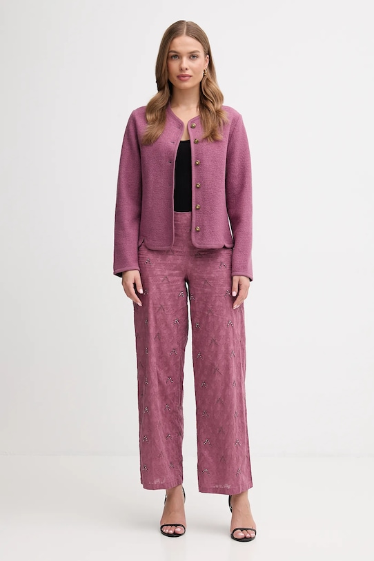 Hoss Intropia geacă de lână 5432676 violet AW25