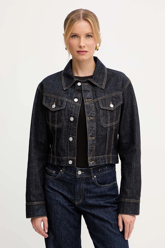 Victoria Beckham kurtka jeansowa nieocieplane granatowy 1325DJK006577A
