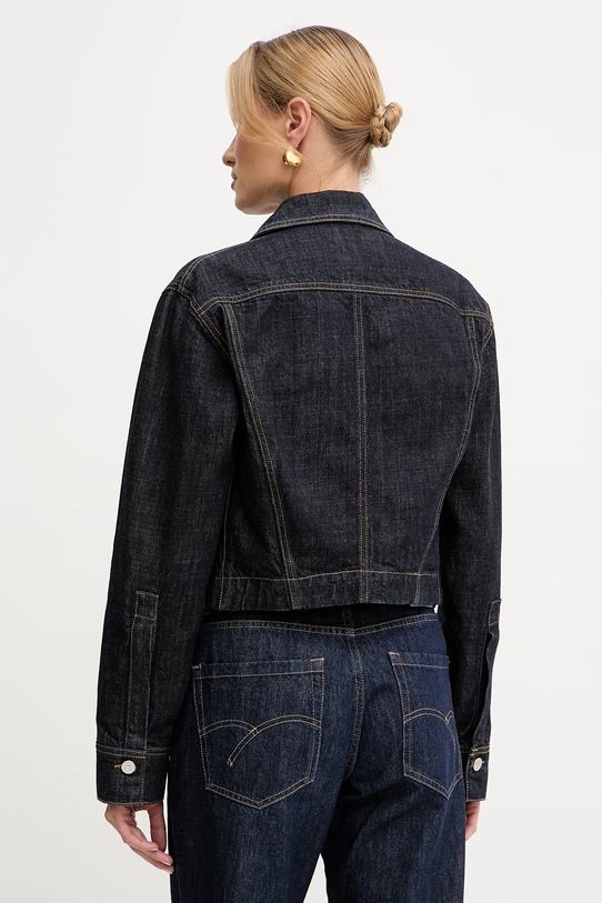 Odzież Victoria Beckham kurtka jeansowa 1325DJK006577A granatowy