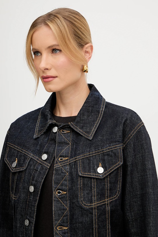 Victoria Beckham kurtka jeansowa granatowy 1325DJK006577A