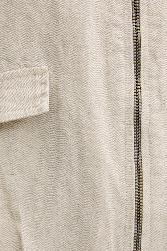 Pepe Jeans kurtka lniana PL402601 beżowy