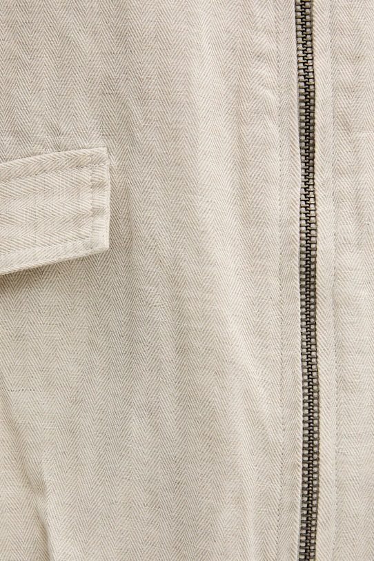 Льняна куртка Pepe Jeans PL402601 бежевий