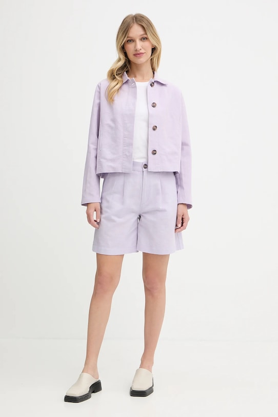Pepe Jeans geacă cu aspect de cămașă PL402605 violet AW25