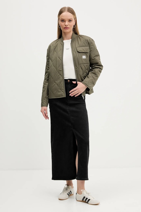 Guess Jeans geacă W5YL26.WHG02 verde AW25