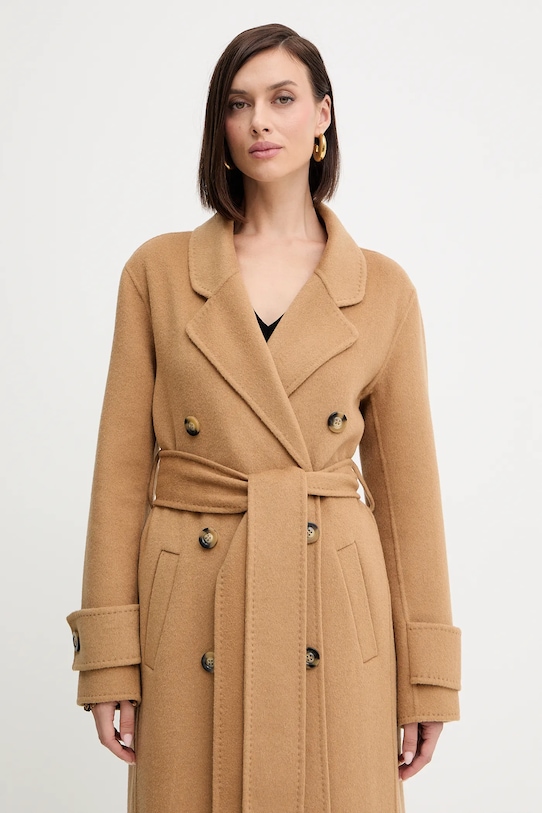 Fracomina palton de lână bej FR25WC1001W80201