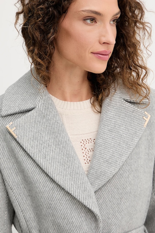 Μάλλινο παλτό Fracomina γκρί FS25WC1011W819K3