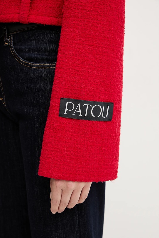 Patou kurtka z dodatkiem wełny czerwony JA0600223