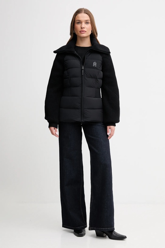 MACKAGE kurtka puchowa z dodatkiem wełny FOXY. czarny AW25