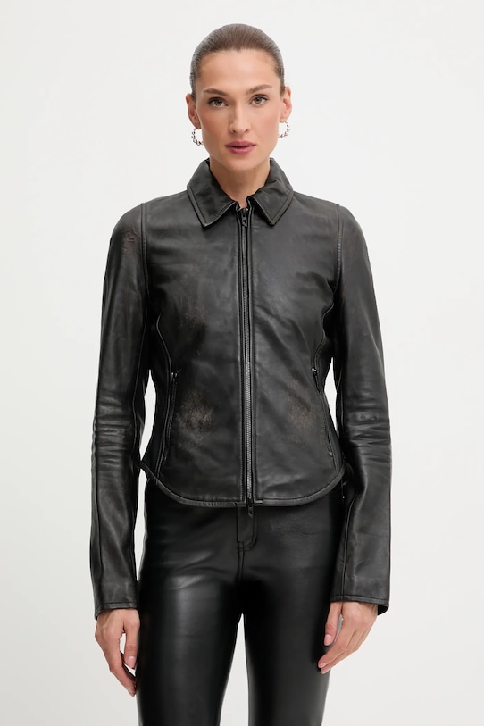 Diesel kurtka skórzana L-EGRAD nieocieplane brązowy A19596.0ILBS