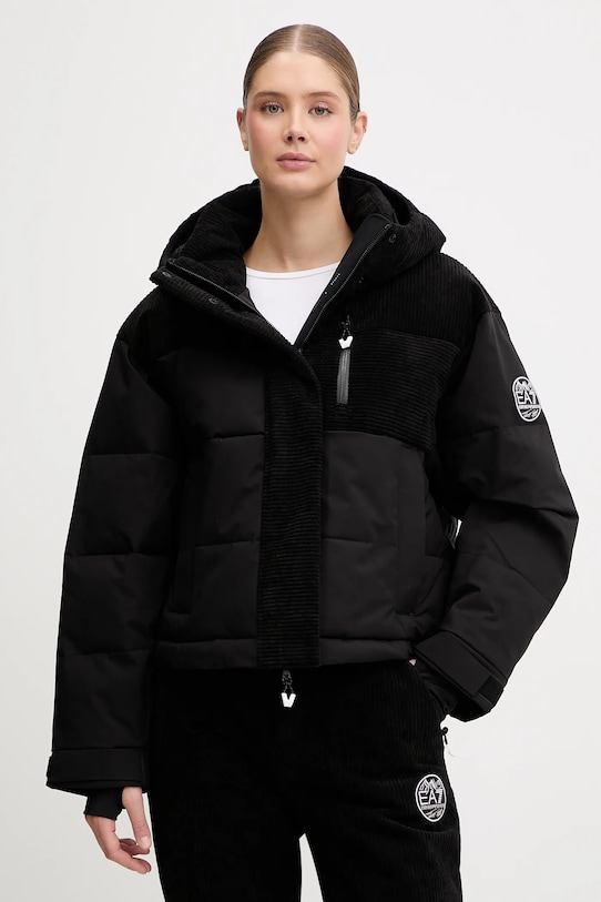 EA7 Emporio Armani kurtka narciarska sporty zimowe czarny AF14636.7W000374