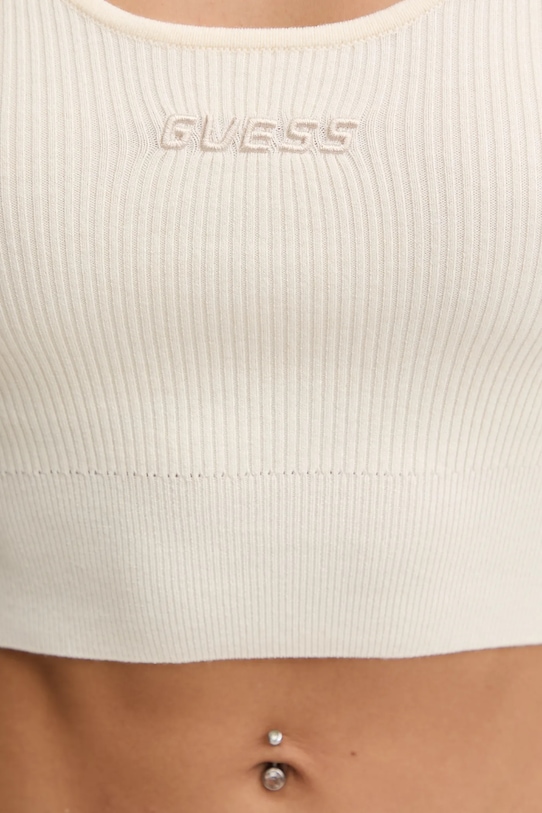 Guess top z domieszką wełny FLAMINIA V5BP05.Z3JD2 beżowy