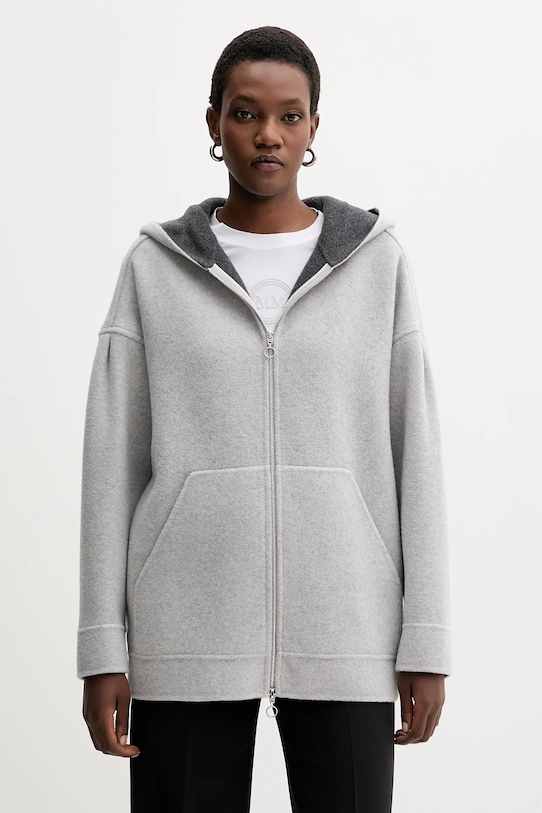 MM cardigan de lână SOTTILE melanj gri 2526916018600