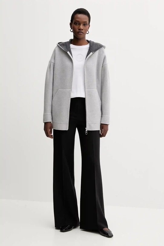 MM cardigan de lână SOTTILE 2526916018600 gri AW25