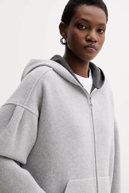 MM cardigan de lână SOTTILE gri 2526916018600