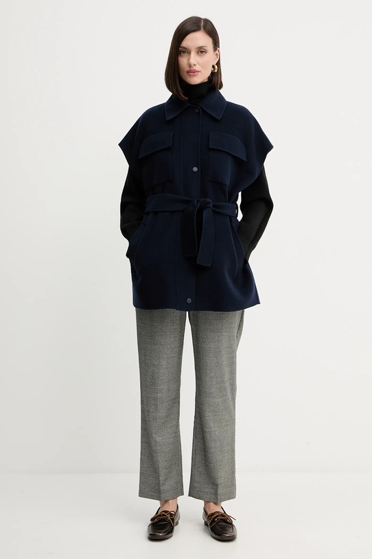 Weekend Max Mara bezrękawnik z wełną ELEGIA 2525276021600 granatowy AW25