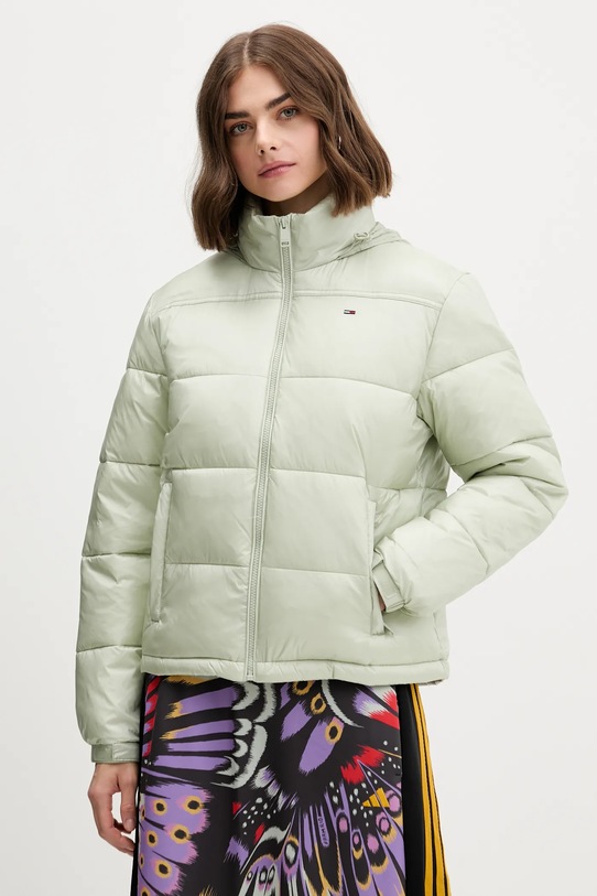 Tommy Jeans geacă cu captuseala verde DW0DW21619