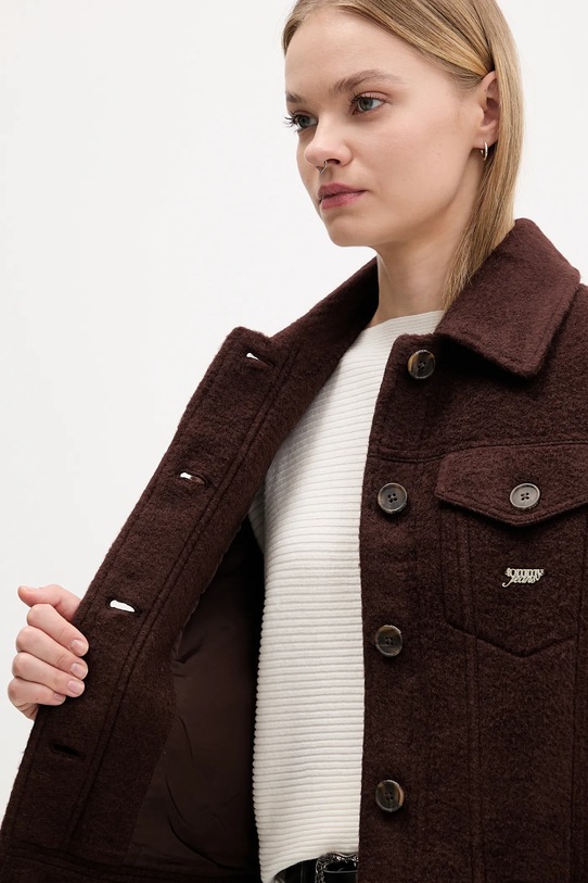 Tommy Jeans jachetă din amestec de lână DW0DW21662