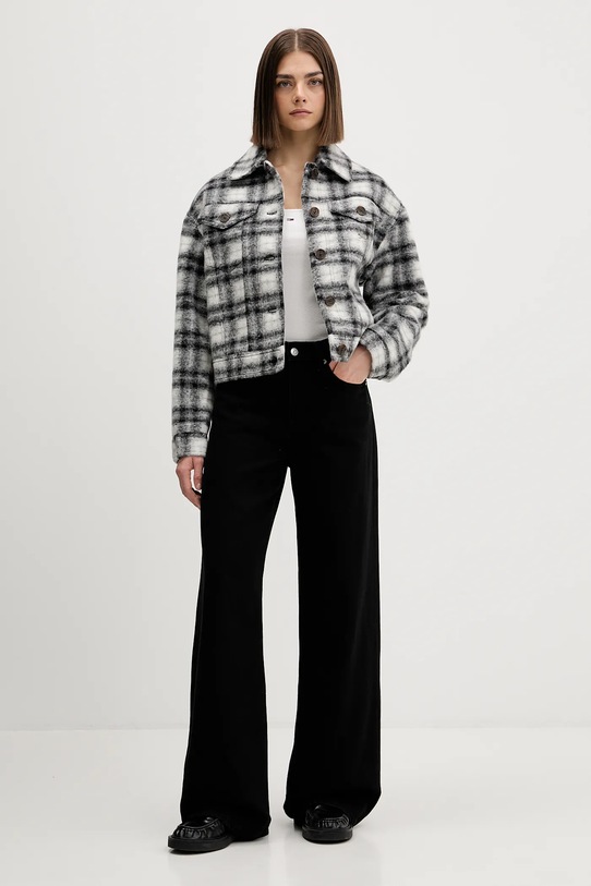 Tommy Jeans kurtka z dodatkiem wełny DW0DW21662 czarny AW25