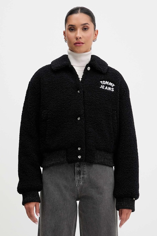 Tommy Jeans kurtka bez kaptura czarny DW0DW21666