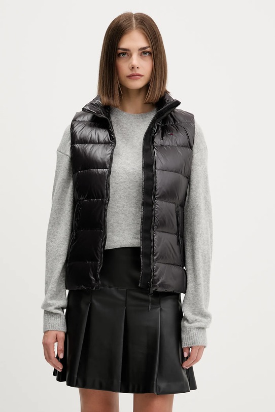 Tommy Jeans vestă de puf cu captuseala negru DW0DW21622