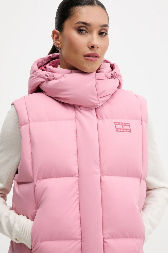 Tommy Jeans bezrękawnik puchowy różowy DW0DW21627