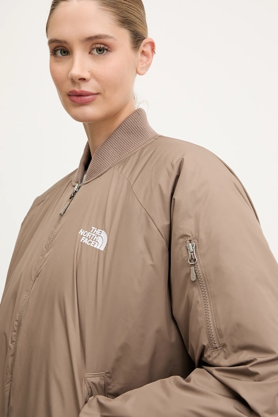 The North Face kurtka bomber Choqa brązowy NF0A8F1WBOW1