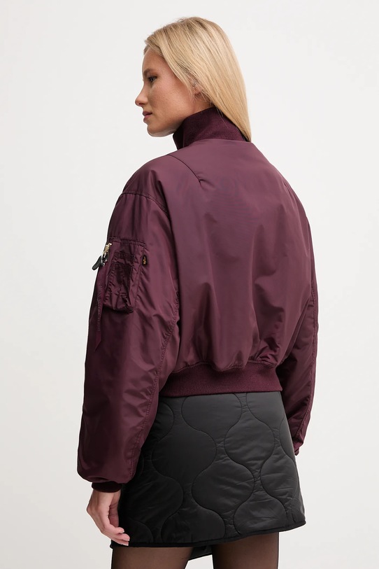 Odzież Alpha Industries kurtka bomber 258010.608 bordowy