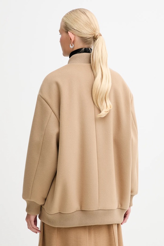 Odzież Weekend Max Mara kurtka bomber z dodatkiem wełny ADORNI 2525486012600 zielony