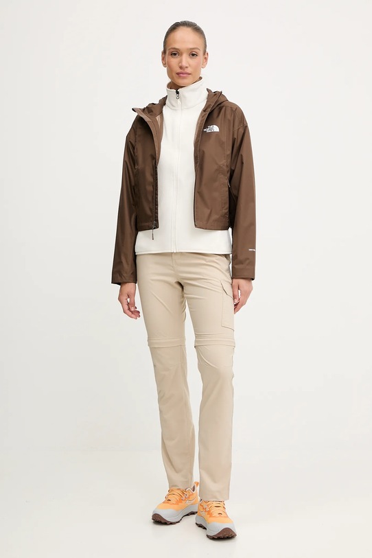The North Face kurtka outdoorowa Cropped Quest NF0A55EP1OI1 brązowy AW25
