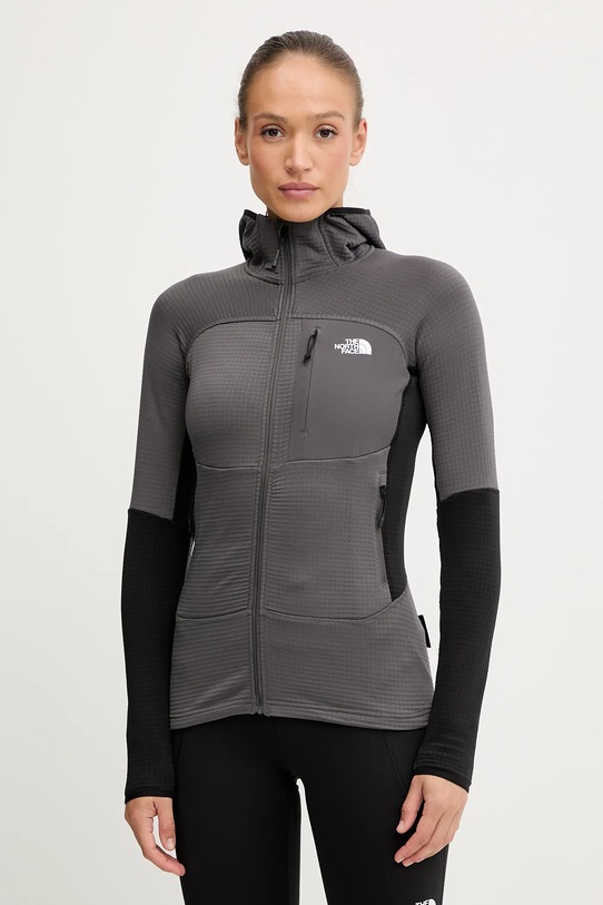 The North Face jachetă de exterior Polartec Powergrid Stormgap necaptusit gri NF0A8E0VWUO1