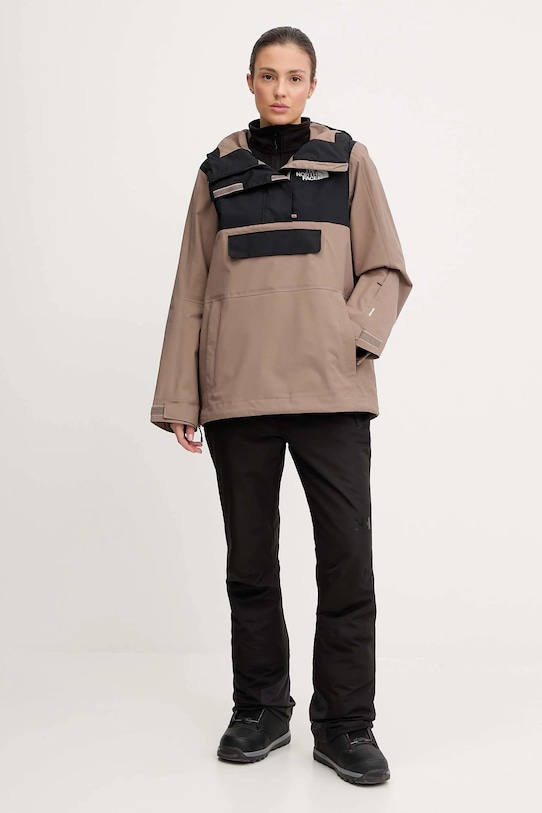 The North Face kurtka narciarska Driftview Anorak NF0A82W1DHL1 brązowy AW25
