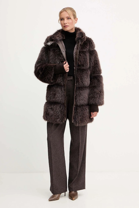 Παλτό Patrizia Pepe 2O0175.E077 καφέ AW25