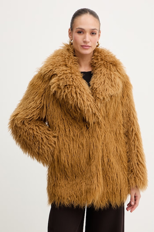 Patrizia Pepe płaszcz bez kaptura beżowy 2O0180.E078