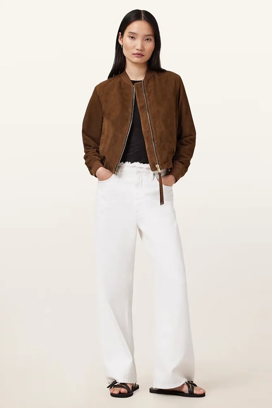 AllSaints geacă din piele întoarsă ORTEN W041LD maro