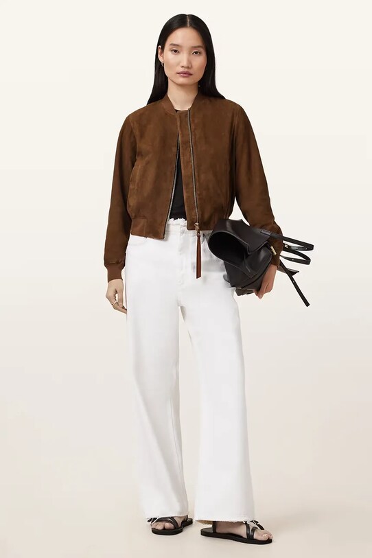 AllSaints kurtka zamszowa ORTEN W041LD