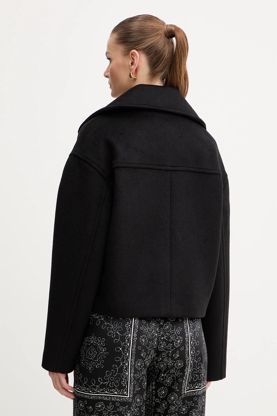 Oblečenie Kabát s prímesou vlny Just Cavalli 79PAT441.CNY13 čierna