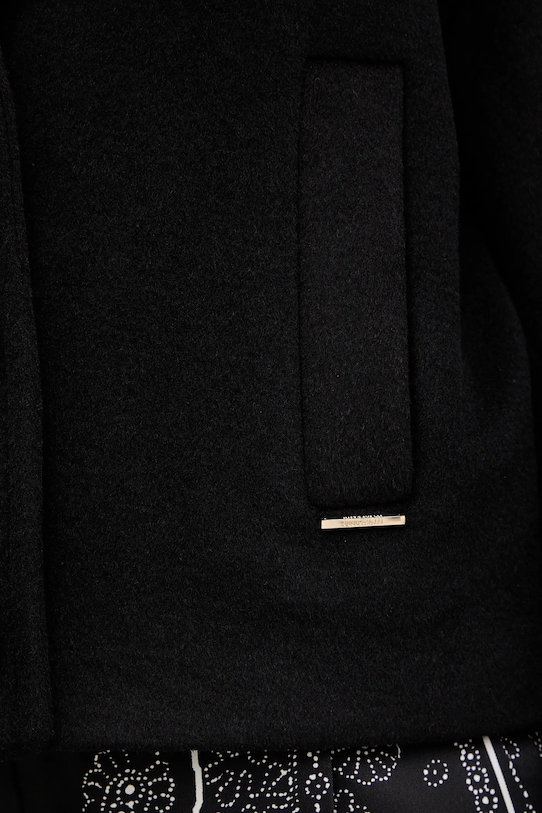 Kabát s prímesou vlny Just Cavalli 79PAT441.CNY13 čierna