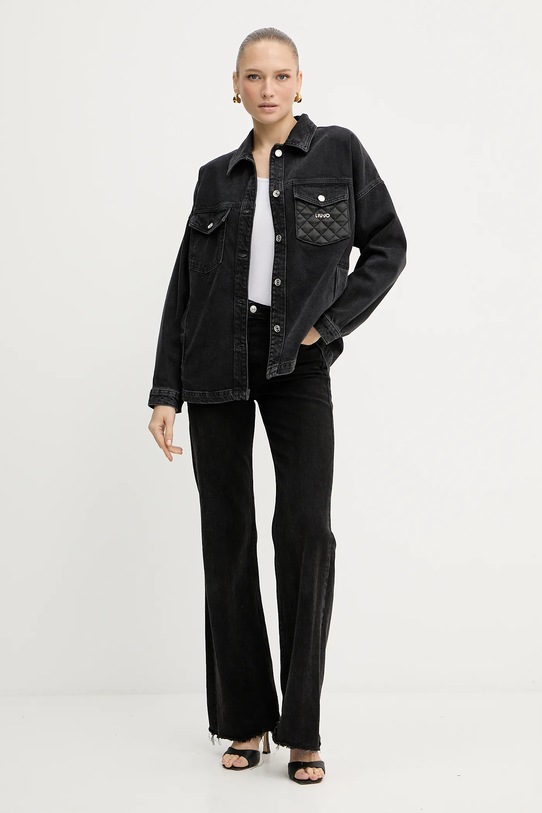 Liu Jo geacă jeans UF5111.D4927 negru AW25