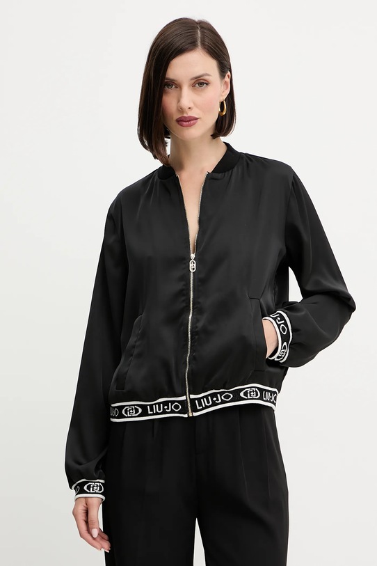 Mikina Liu Jo bez kapuce černá TF5191.T004A