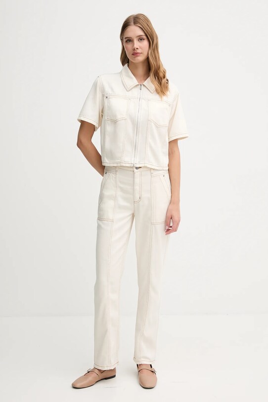 Dkny koszula P5DAXB20 beżowy AW25