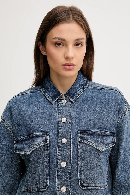 Dkny kurtka jeansowa niebieski DJ5J6122