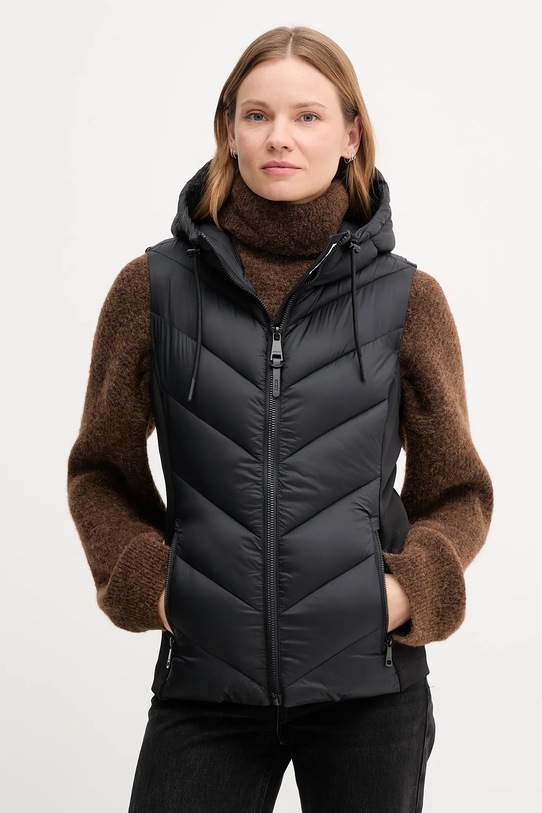 Dkny bezrękawnik bez kaptura czarny DLEMPW23