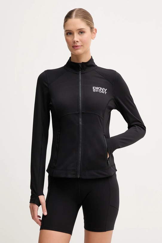 Dkny bluza aplikacja czarny DP5J9616